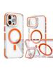 Магнитный прозрачный чехол Entronix для iPhone 16, 15, 14, 13, тонкий, ударопрочный, подставка для камеры, цветной чехол для iPhone 16