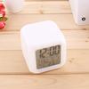 Digital Clock Multifunctional Temperature Display Alarm Clock Square Color Changing Electrical Alarm Clock for Office