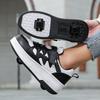 Boy's Plus Size Fashionable Thick Soled Roller Skates Girl's Wheeled Sports Shoes Outdoor Sneaker