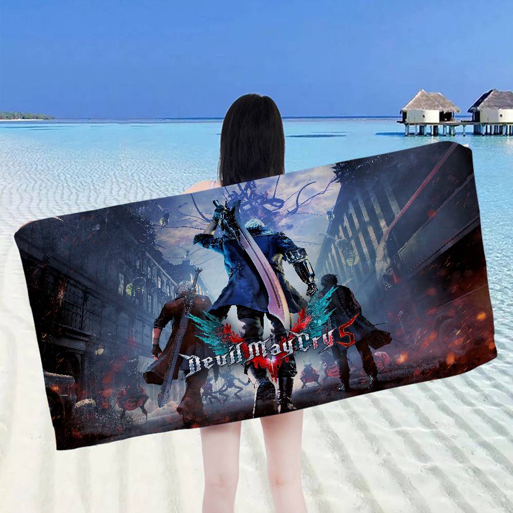 D-Devil May Cry Банное полотенце Микрофибра Мягкое Впитывающее Дышащее Для Девочки Детей Декоративное Мультяшное Пляжное полотенце