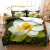 Зеленый пододеяльник, комплект двуспальной кровати, односпальное одеяло, покрывало с цветочным принтом, размер Queen King Size, комплект постельного белья с листьями, 200X200, 2 шт., 3 шт., тонкий, 3D, односпальный