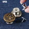 5pcs Replacement No-Sewing Metal Button Detachable Pants Pins Portable Repair Kit