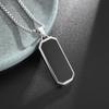 Unisex Geometric Square Pendant Necklace - Light Luxury Clavicle Chain with High-End Style