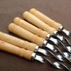 Outdoor camping and picnic wooden barbecue skewers, barbecue sticks, barbecue tools, stainless steel barbecue sticks