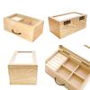[Sears] Sears Wooden Jewelry Box, Accessory Box, Large Capacity Storage for Necklaces, Rings, Earrings, Natural Brown s98-0001-nb