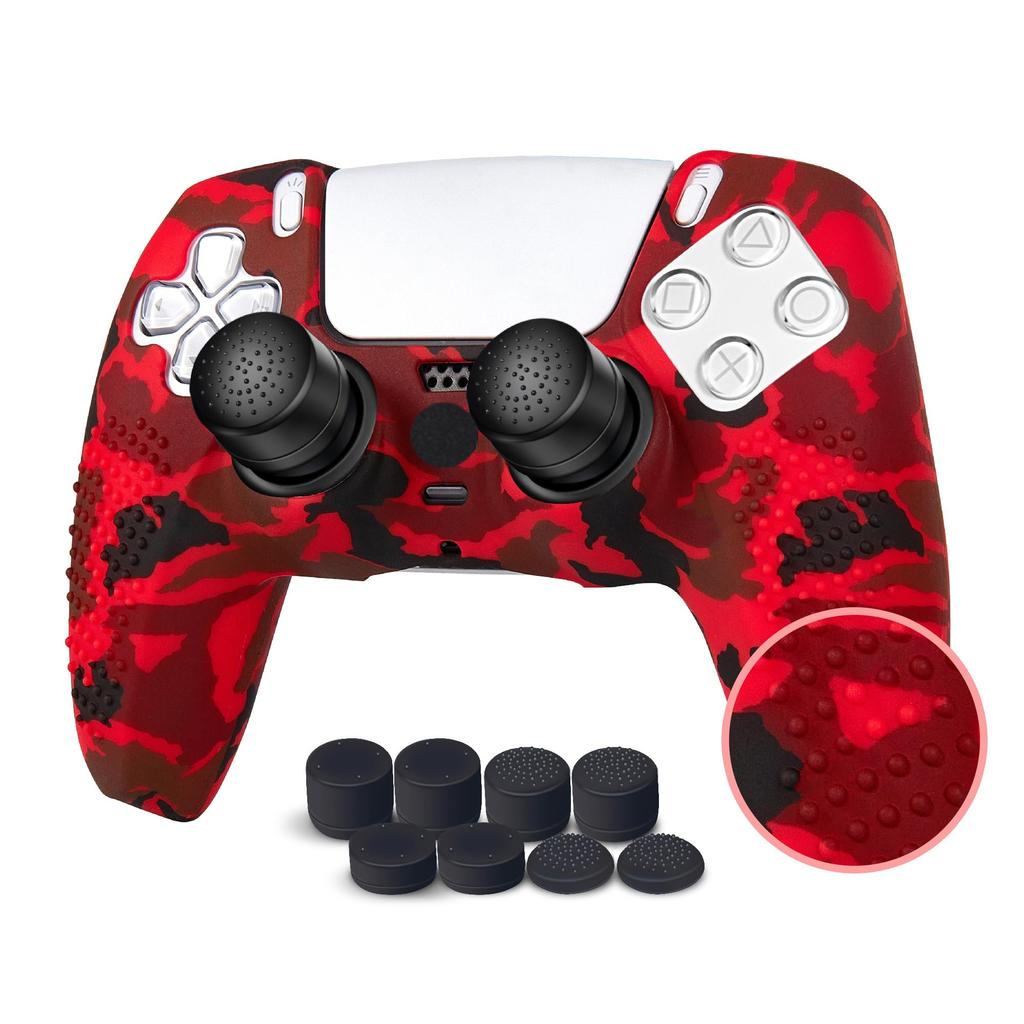 Чехол для контроллера JYXETOV PS5, бесплатный, с 8 кнопками, силиконовый, можно заряжать с оригинальным рисунком, подходящим для печати 1 шт./2 шт. (28 вариантов), колпачок,