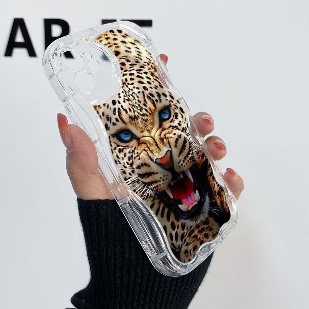 Чехлы для Samsung Galaxy A13 A14 A54 Xiaomi Poco X5 F4 Redmi 13C 12C 10C Huawei Honor 90 Lite A51 Мягкий чехол с эксклюзивным рисунком тигра и леопарда Кремовый узор