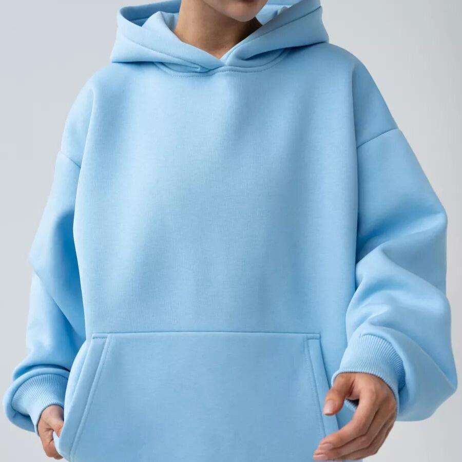 Женская толстовка с капюшоном с длинным рукавом для осени/зимы – Свободный и повседневный топ