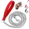Stainless Steal Dog Chain Leash Durable Metal Pet Training Leash With Nylon Handle Pet Leads for Medium Large Dog Pitbull