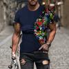 Men's 3D Printed Muscle Cool, Fashionable and Personalized T-shirt, Casual and Fashionable Harajuku Quality Sports T-shirt