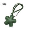 Phone Strap Leather Flower Pendant Cherry Blossom Keychain Cotton Filled Cute Photogenic Charm Floral Bag Hanging Car Accessories Soft