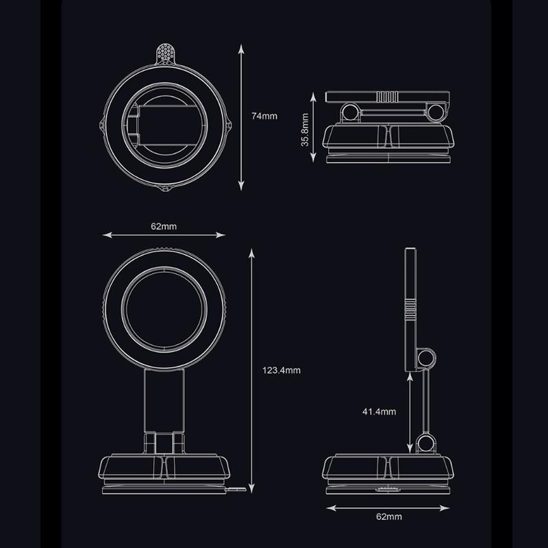 Магнитный автомобильный держатель для телефона, регулируемый на 360°, автомобильный держатель для сотовых телефонов для всех смартфонов