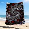 1pc Abstract Artwork Print Outdoor Blanket, Lightweight Polyester,