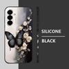 Чехол Ins с рисунком бабочки для Samsung Galaxy S26 S25 Ultra S24 S23 S22 Plus S21 FE A15 A16 A17 A35 A36 A54 A55 A56 5G Мягкая крышка
