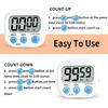 Digital Kitchen Timer for Cooking, Multi-Function Electronic Timer, Big Digits Loud Alarm Strong Magnetic Backing, Classroom Timers for Teachers