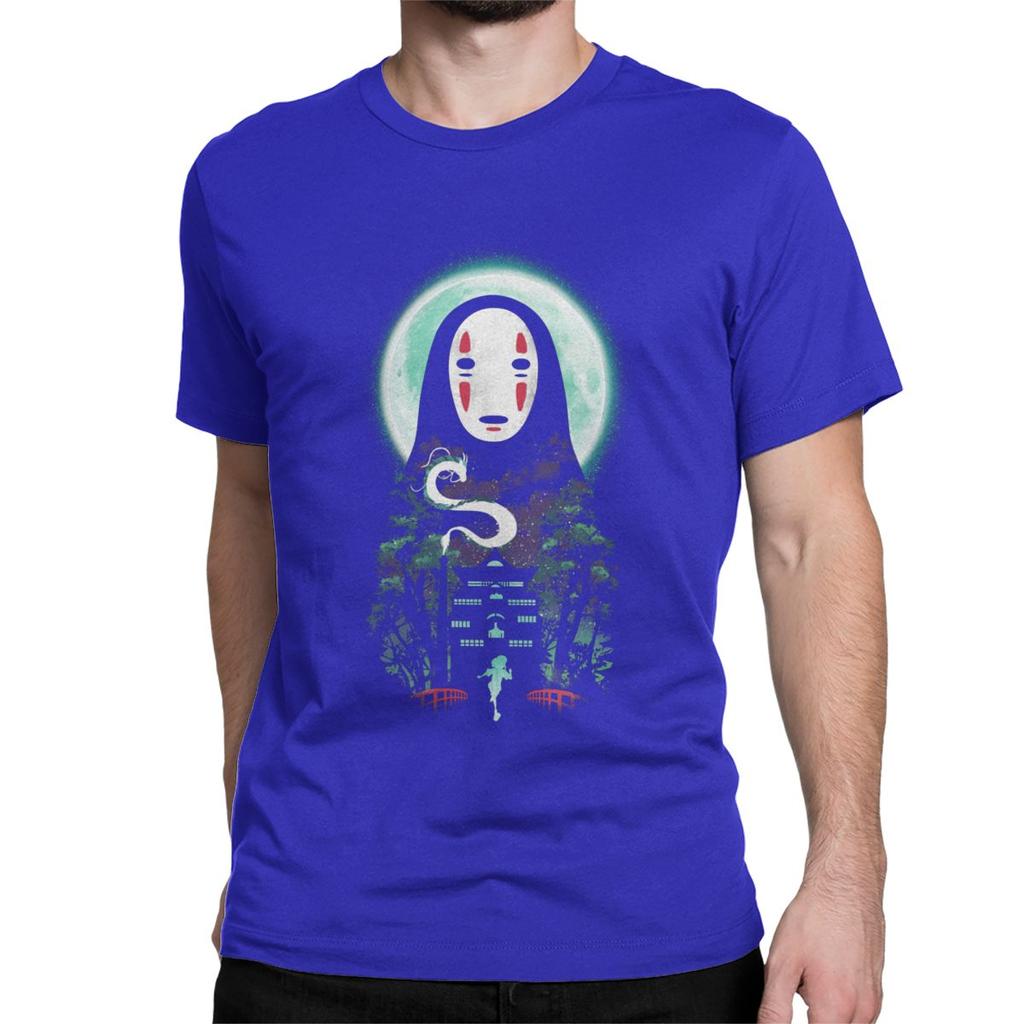 Hipster Forest Spirit T Shirts For Men Crew Neck T Shirts Spirited Away Ghibli Short Sleeve