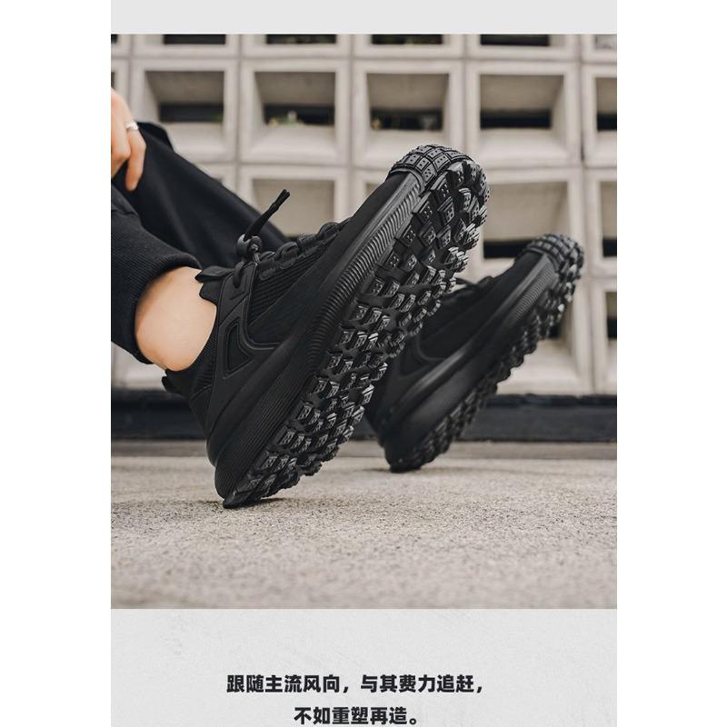 Mens Casual Breathable Mesh Thick Sole Low Top Walking Sneakers