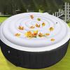 Foldable Inflatable Spa Hot Tub Cover Round Lid Hot Tub Windproof Cover With Handles Protective Thermal Lid Snow-Proof Cover