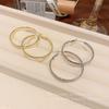 Корейские классические матовые серьги-кольца, женские преувеличенные большие серьги, темпераментные уникальные серьги-кольца