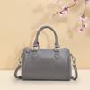 Новая женская сумка из коровьей кожи для женщин, мягкая кожаная сумка на одно плечо серого цвета