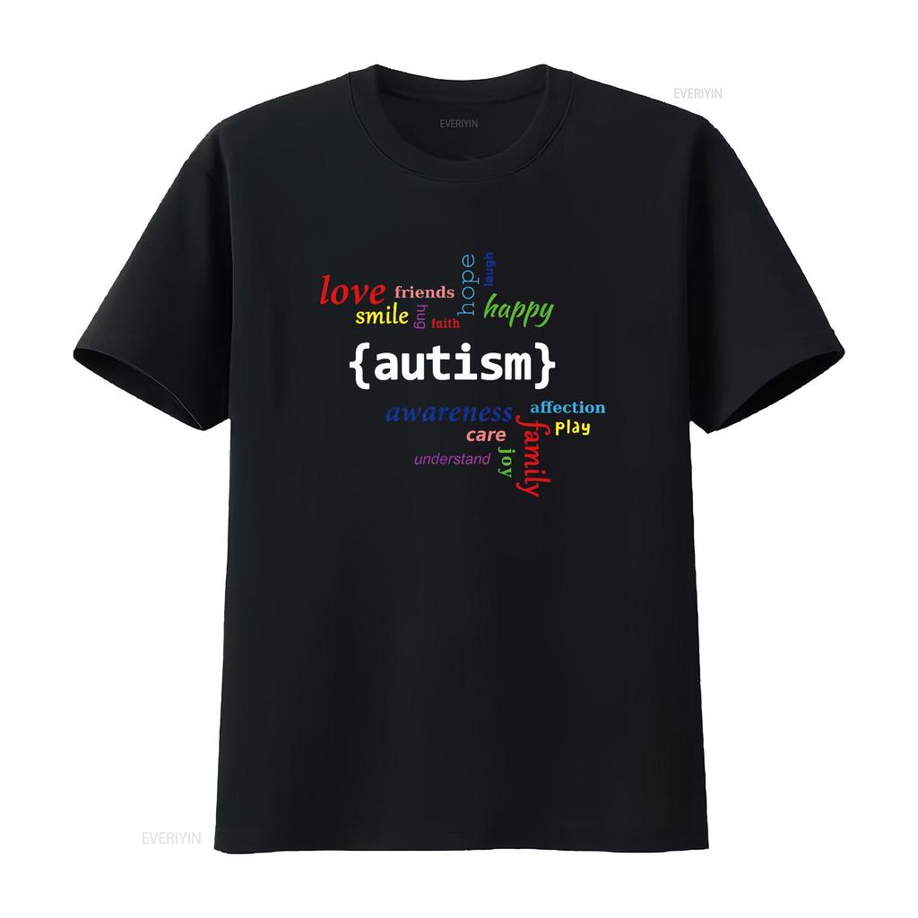 Autism T Shirt Awareness for Kids vintage Washed Breathable Unisex Stretched fashion Slightly Comfortable Casual streetwear