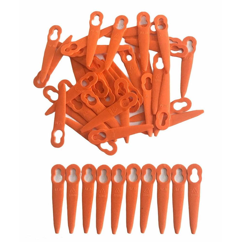 50 штук оранжевых пластиковых лезвий для аккумуляторной садовой техники FSA 45