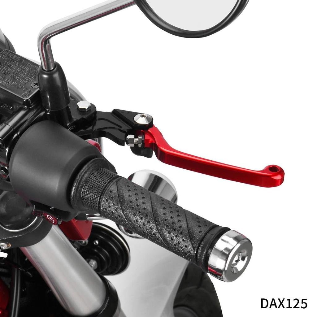 ZETA RACING CP Pivot Brake Forward Infinitely Adjustable Lever Fully Aluminum for CT125 CC110 Hunter Cross F4922 Lever, 4-Finger, Red, Folding,