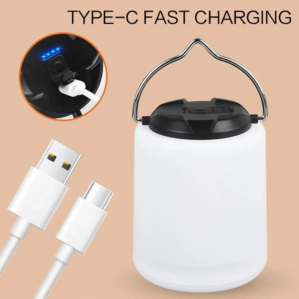 Супер яркий светодиодный кемпинговый фонарь Мини USB-перезаряжаемый фонарь для палатки Наружное портативное освещение Аварийный фонарь для навеса