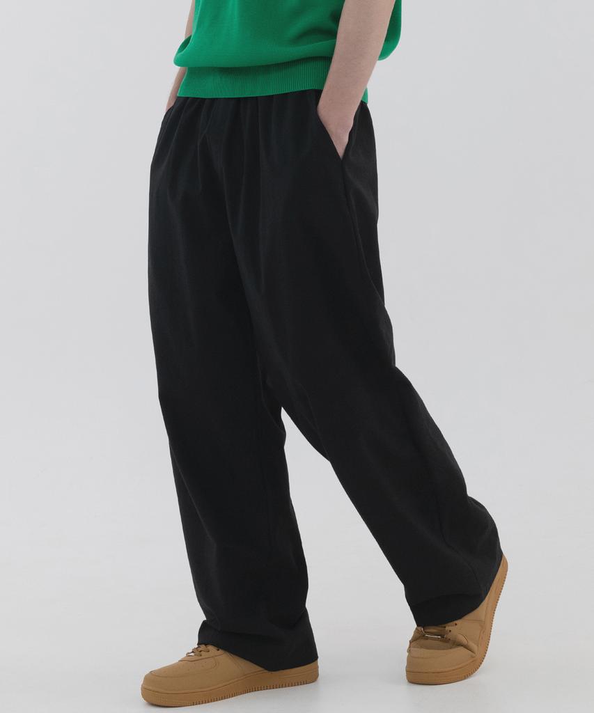 PIANER [2 Pack] Linen-Like Semi-Wide Pants (3 Colors) (Type B)