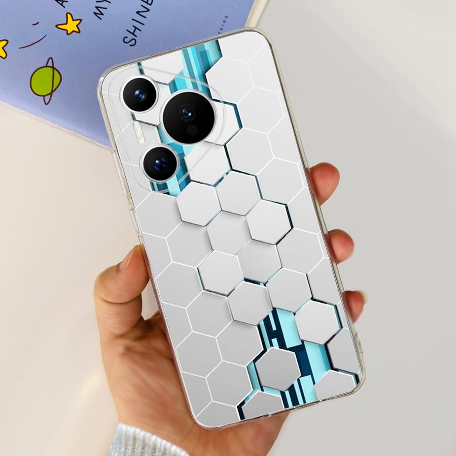 Чехол для Huawei Pura 70 Милый мультяшный расписной чехол Прозрачный силиконовый чехол для телефона Для Huawei Pura 70 Pro Plus Pura70 Pro + Мягкий чехол