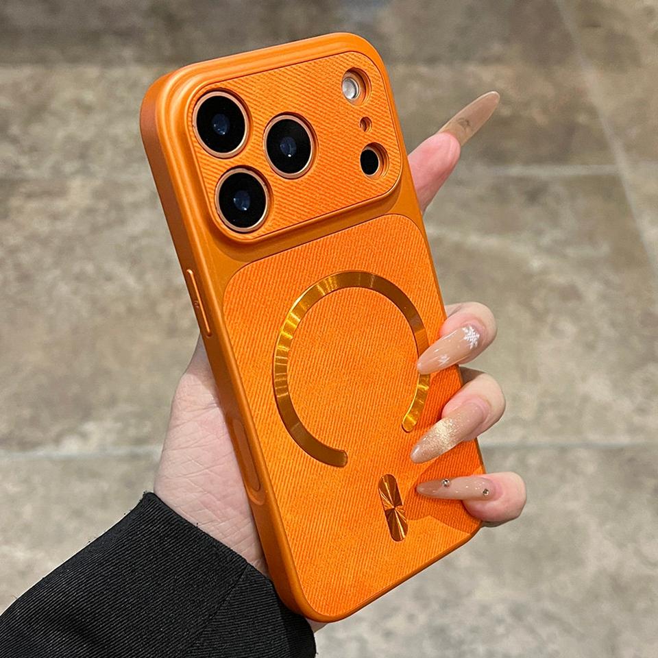Official Magnetic Phone Case For For Iphone 17 Air 13 11 12 14 1 16 Pro Max Cowboy Cloth Wireless Charge Protector Cover