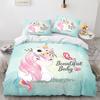 3D Unicorn Printed Bedding and Pillowcases 2 or 3 Girls' Room Bedding DE135 * 200 Full Size Soft and Quick Drying Home Decoration