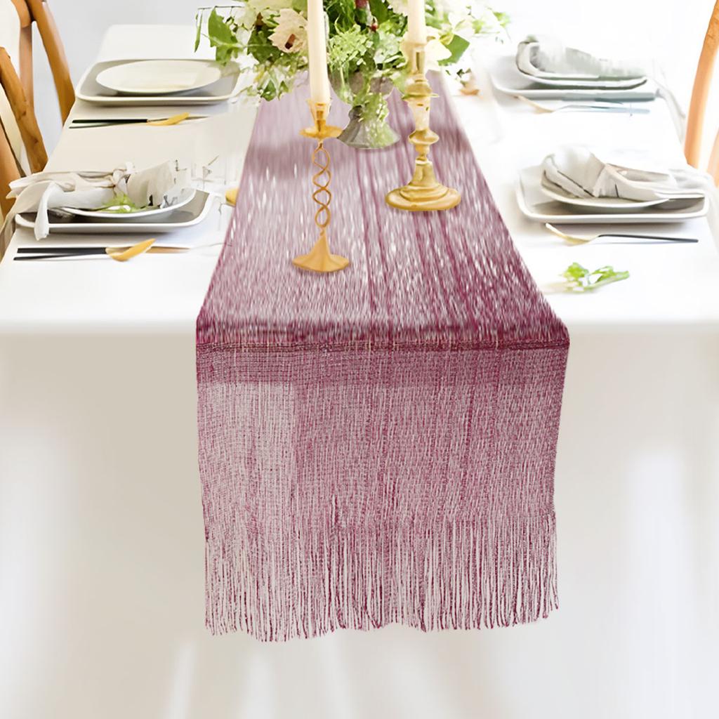 30 см*180 см шифоновая дорожка для стола в стиле бохо, романтическая дорожка для стола на свадьбу, день рождения, вечеринку, день святого валентина, украшение стола