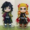 6pcs/set Q Version Demon Slayer Action Figure, Sitting Ghost Doll, Tanjiro, Nidouzi, Inosuke, Zenizu Movie Model Toys, gift box