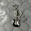Y2k Guitar Keyring Star Musical Instrument Keychain Guitar Key Chain  Couple Gift