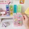 Korean Style Pen Holder Ins Desktop Storage Case Simple And Versatile Four Grid Diagonal Insertion Makeup Brush Lipstick Storage