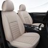 Автомобильные чехлы на сиденья из искусственной кожи с эргономичной поддержкой поясницы - Подходят для большинства 5-местных автомобилей, набивка из пены высокой плотности, и легкая установка