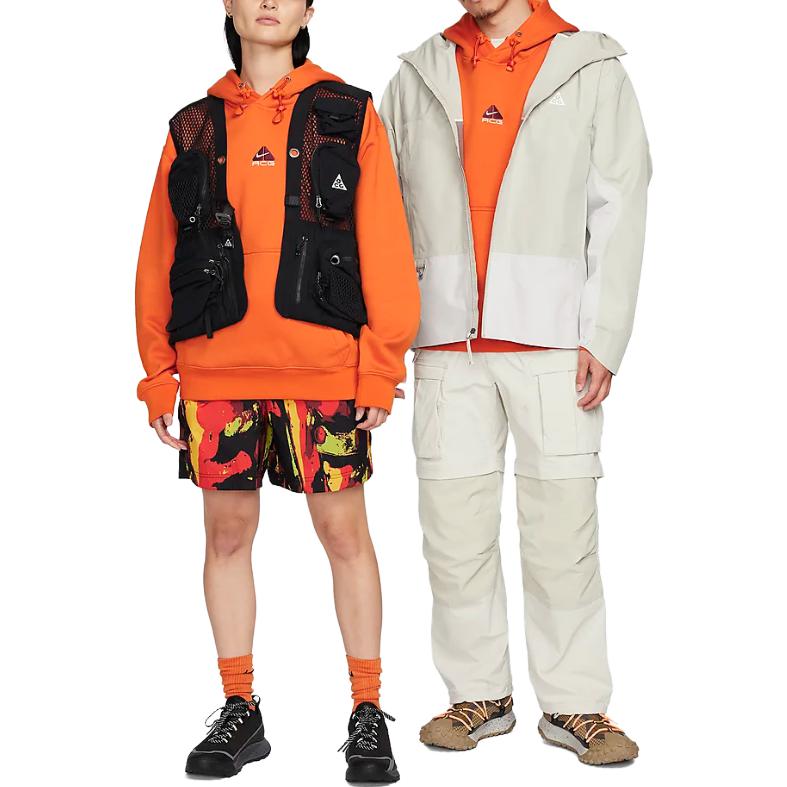 Nike Толстовки ACG Унисекс Оранжевые С капюшоном Умеренный Обычный DH3088-893