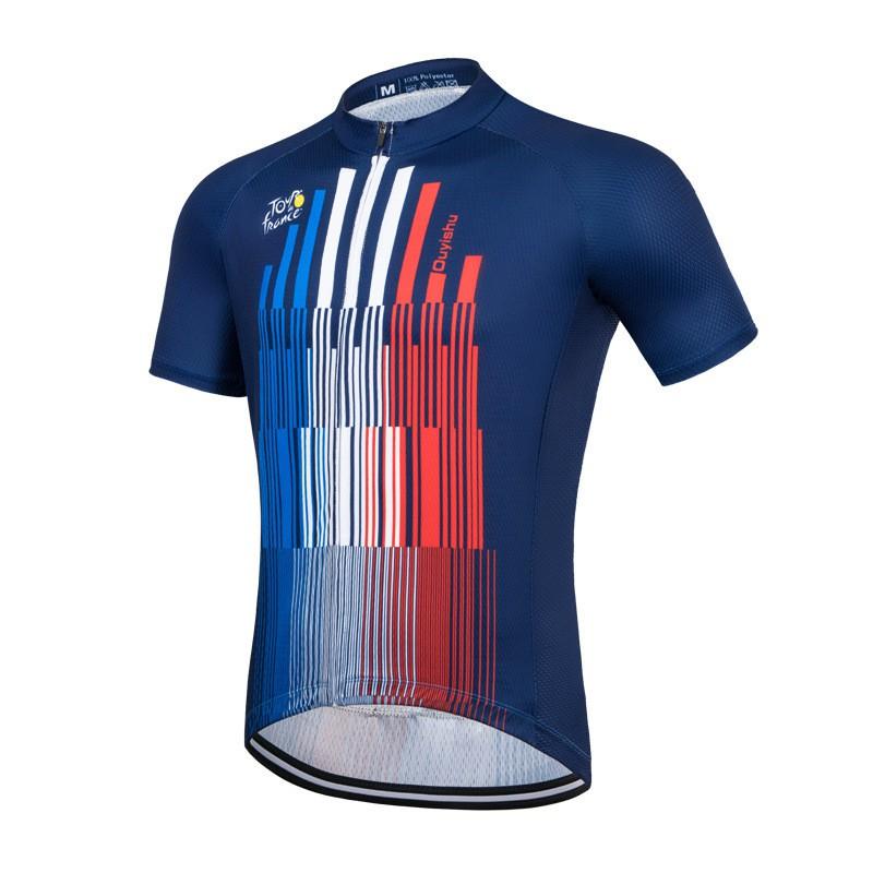 Mens Cycling Jersey Breathable Short Sleeve Bike Shirt Road Racing Leisure Ride