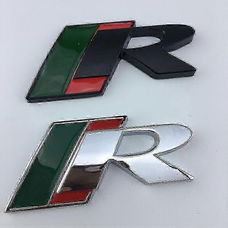 Suitable For Jaguar Xf Modification, Xkr Logo, Xjl Rear Tailgate, Metal Label, R-shaped Label, R Car Metal Labelsilver 25-26