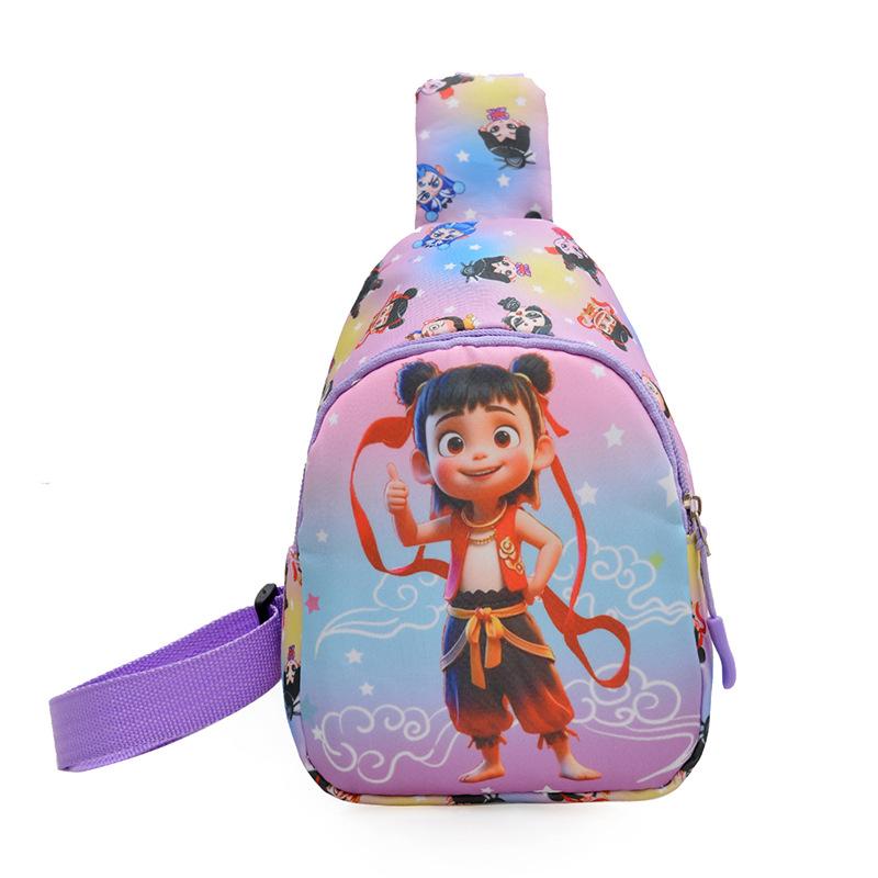 Новая маленькая детская нагрудная сумка Нэчжа, для мальчика, для выхода на улицу, легкая сумка-мессенджер, милая мультяшная сумка для мелочи для девочки