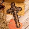 Vintage Hand Carving Jesus Christ Crucified Wooden Cross, Wall Cross, Catholic Statue, Religious Figure Home Decoration