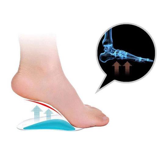 DYS 1 пара амортизирующих силиконовых ортопедических стельок для поддержки свода стопы, подушечек для обуви