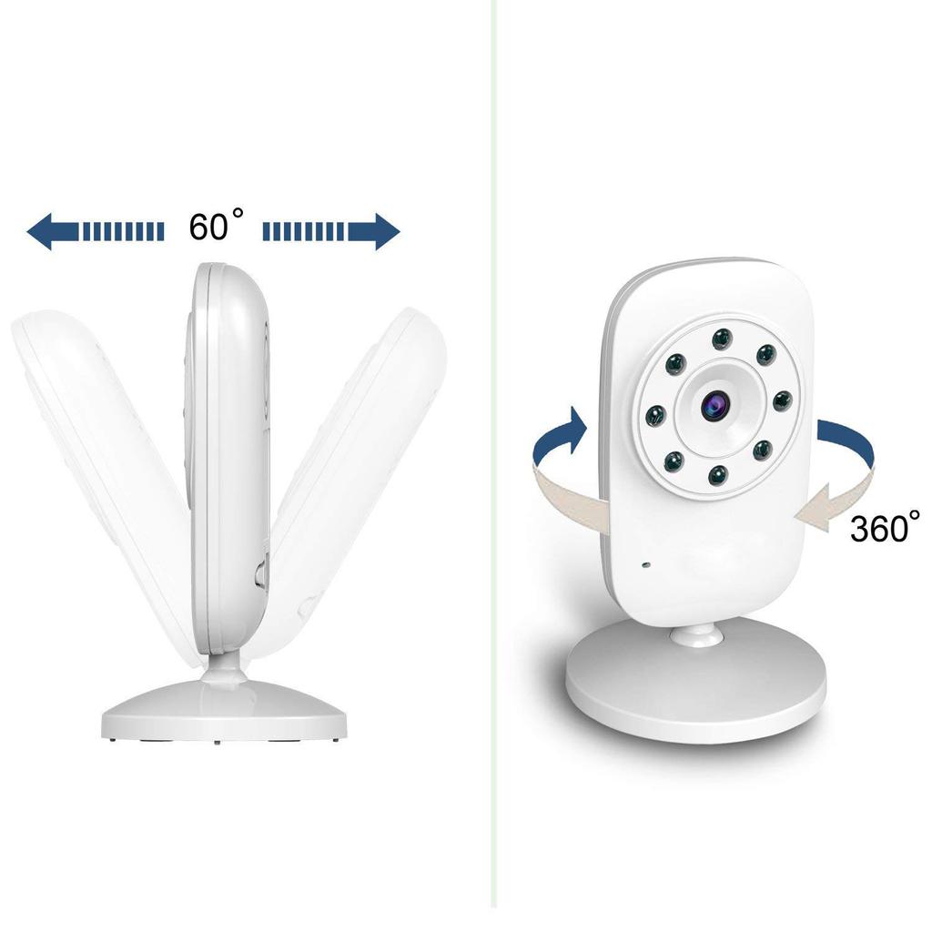 2,4 ГГц цифровая беспроводная система внутренней безопасности 2,4-дюймовый TFT ЖК-монитор для младенцев 2X зум видеокамера системы сигнализации для няни