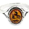 Серебряное кольцо с янтарем 'Inspiration'