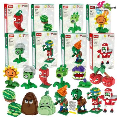 16 Стилей Plants vs Zombies 2 Детские Блоки Мудрости Игрушечная Фигурка Подсолнух Горохострел Вишневый Конусоголовый Зомби Игра Детский Подарок