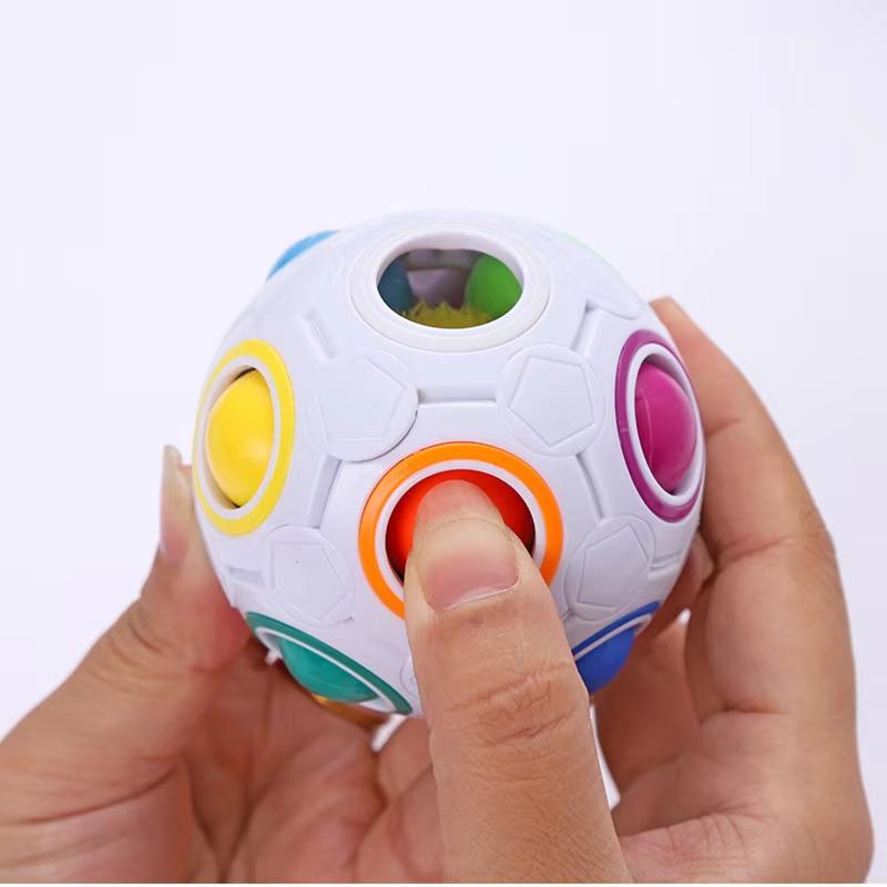 3pcs Creative Magic Spheric Cube Speed Rainbow Ball Puzzles Learning Educational Toys For Children Adult Office Anti Stress Gift