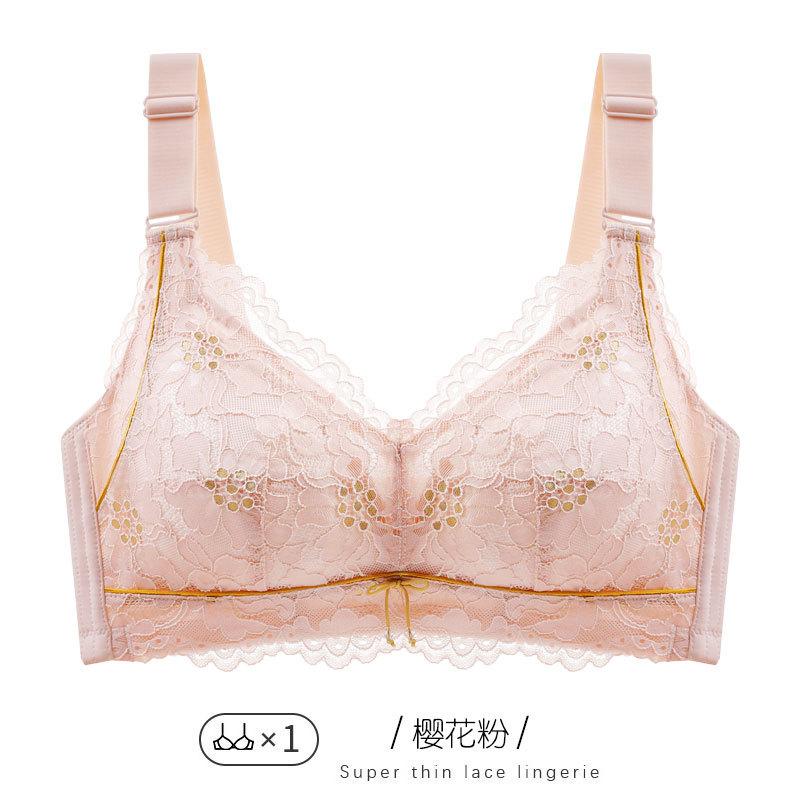 Тонкий бюстгальтер с полной чашкой, толстый мм, большая грудь, маленький и тонкий, непровисающий, без стального кольца, регулируемое нижнее белье, женское летнее белье