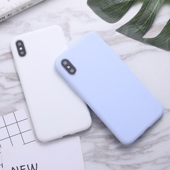 Однотонный силиконовый чехол-протектор для чехла телефона iPhone XS Max/XS/X/7/8/7P/8P
