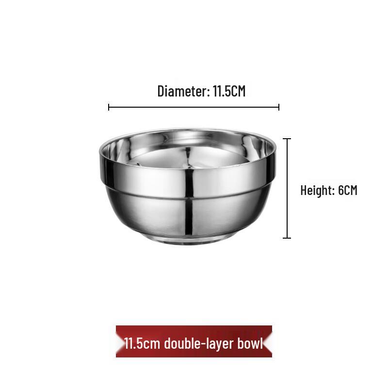 Двухслойная антиожоговая миска SuLi из нержавеющей стали 304